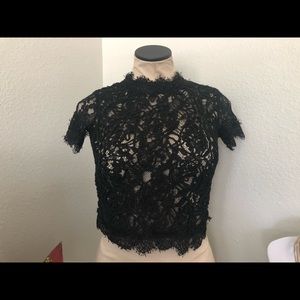 Eyelash lace top